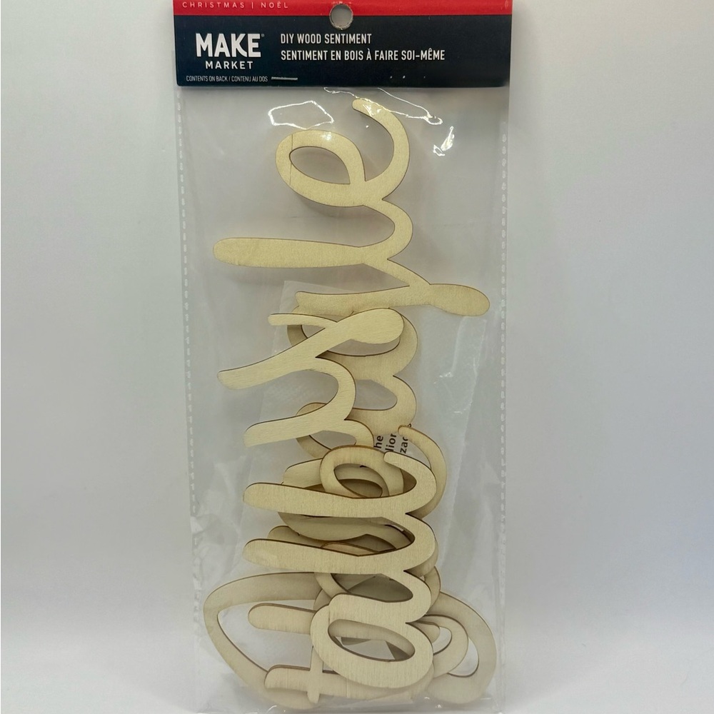 Makers Market Christmas DIY Wood Sentiment Decor - Jingle All the Way Craft Kit